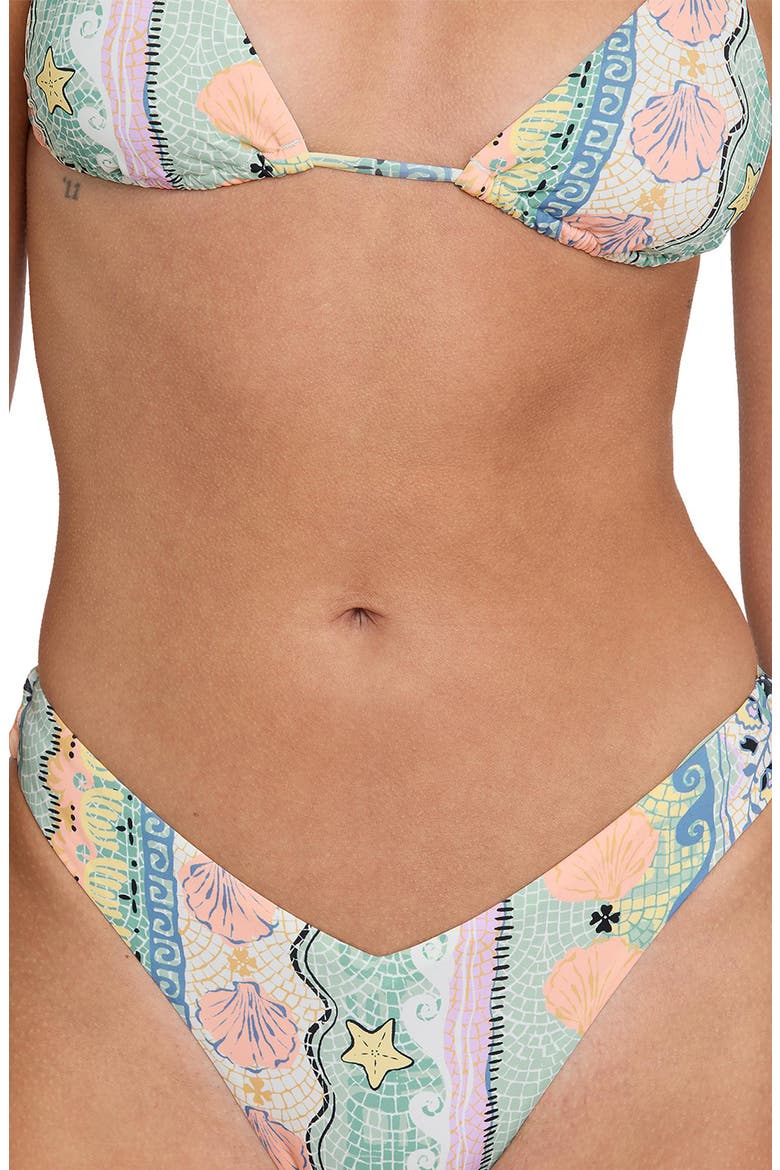 Tide Pool V Hike Cheeky Bikini Bottoms, Alternate, color, LIGHT BLUE MULTI