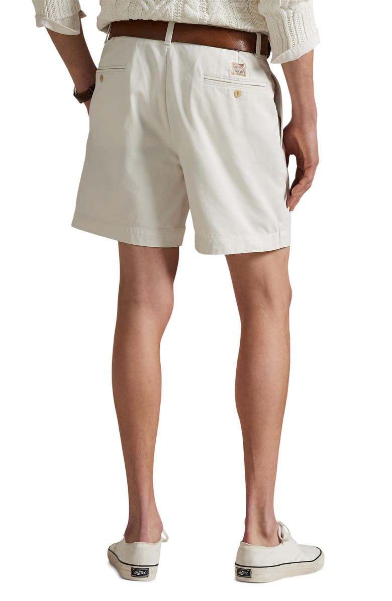 Polo Ralph Lauren Cormac Relaxed Fit Pleated Chino Shorts, Alternate, color, Deckwash White