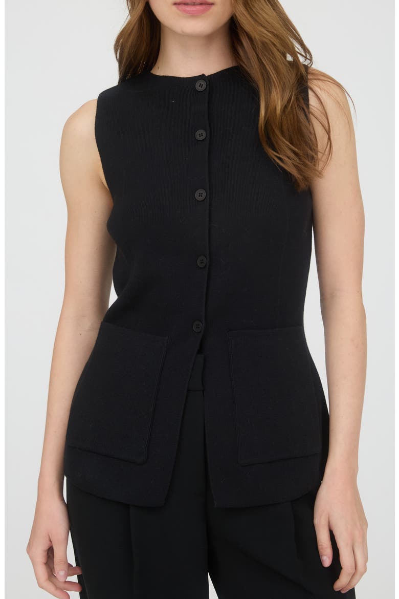 Sweater Vest, Main, color, BLACK