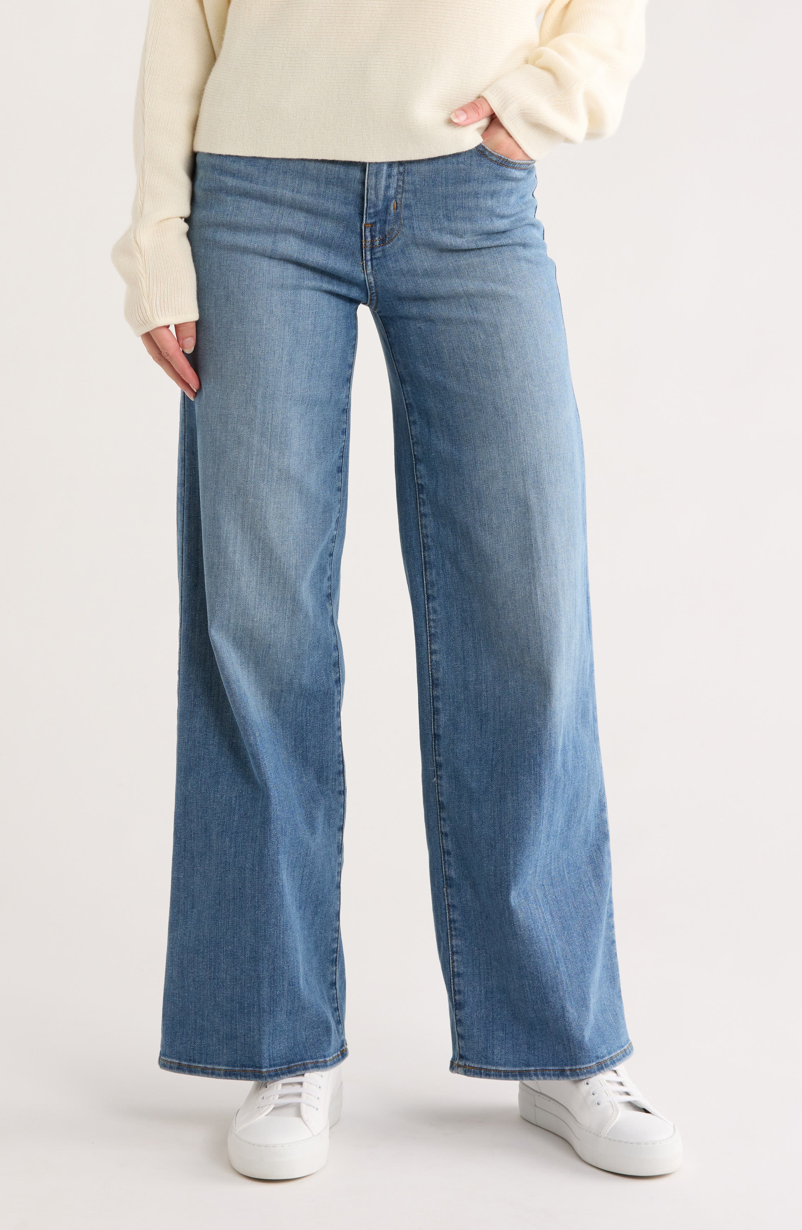 FRAME Le Slim Palazzo High Waist Wide Leg Jeans