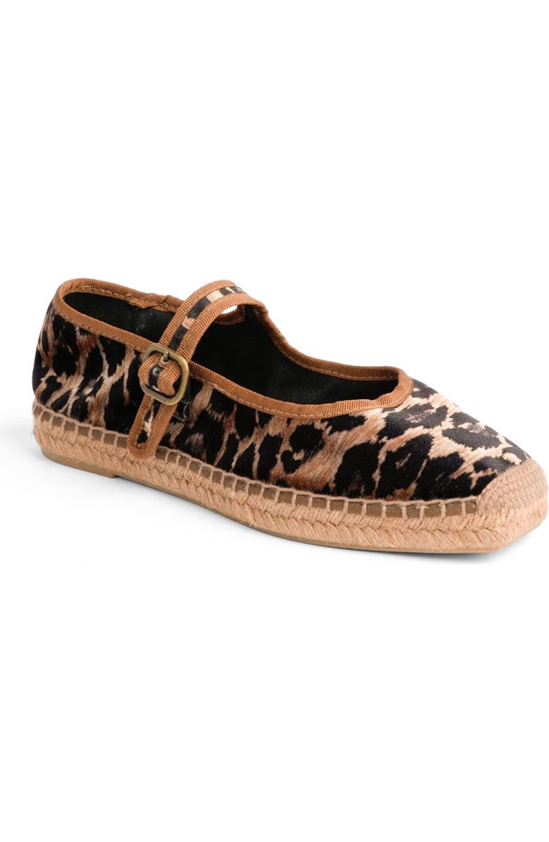 Penelope Chilvers Velvet Espadrille Mary Jane, Main, color, Brown