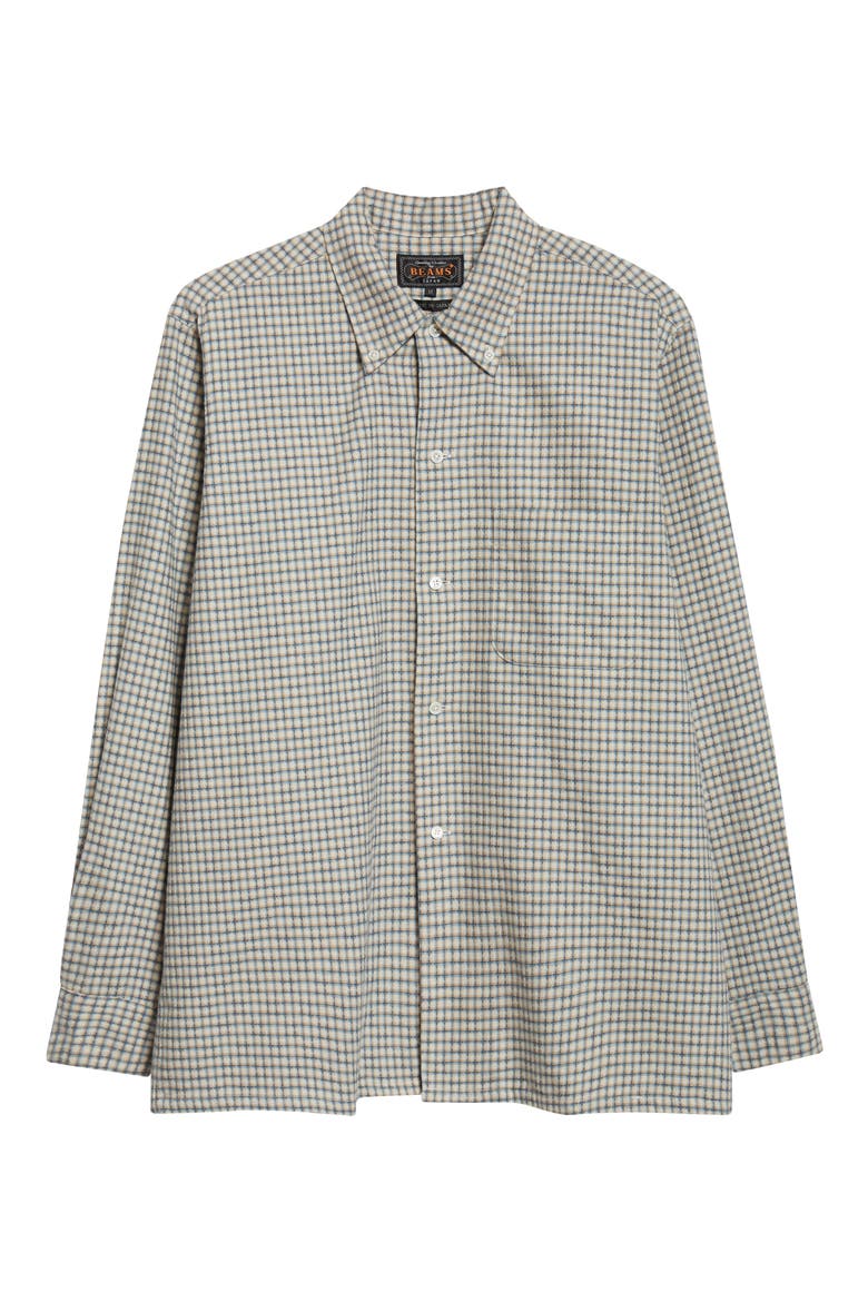 Plaid Dobby Button-Down Shirt, Alternate, color, WHITE
