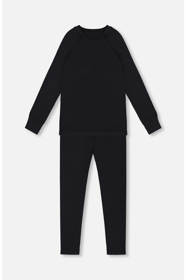 Kids Gender Inclusive Merino Wool Base Layer Set, Main, color, Black