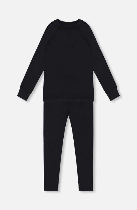 Kids Gender Inclusive Merino Wool Base Layer Set (Toddler & Little Kid)