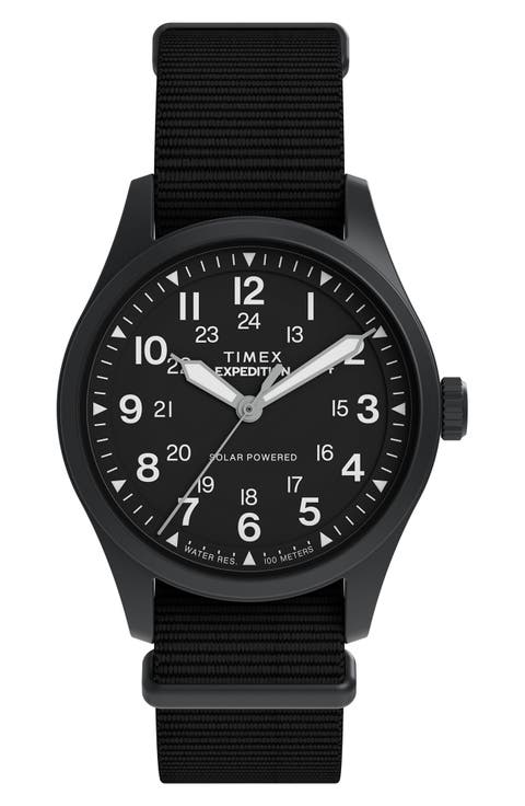 Expedition® North Field Post Solar Webbing Strap Watch