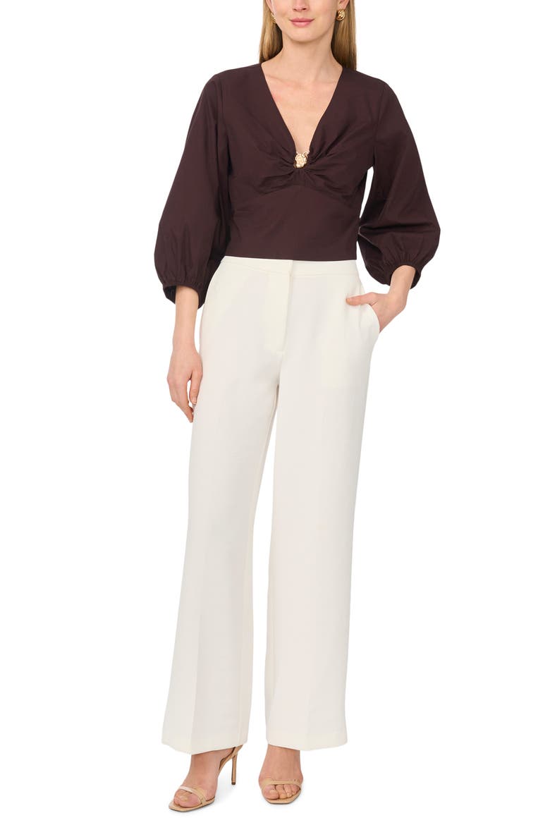 Seashell Hardware Cotton Top, Alternate, color, DARK CHOCOLATE DELIGHT