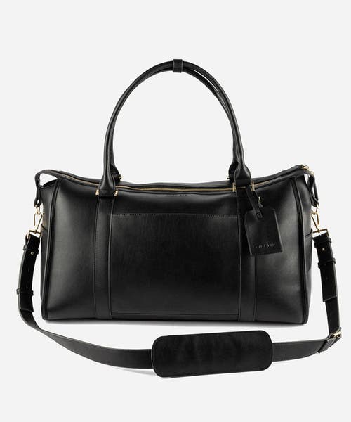 Gigi Pip Atlas Vegan Leather Weekender Bag In Black