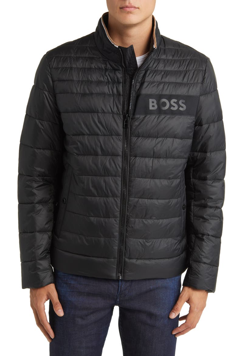 Darolus Quilted Puffer Jacket, Alternate, color, BLK