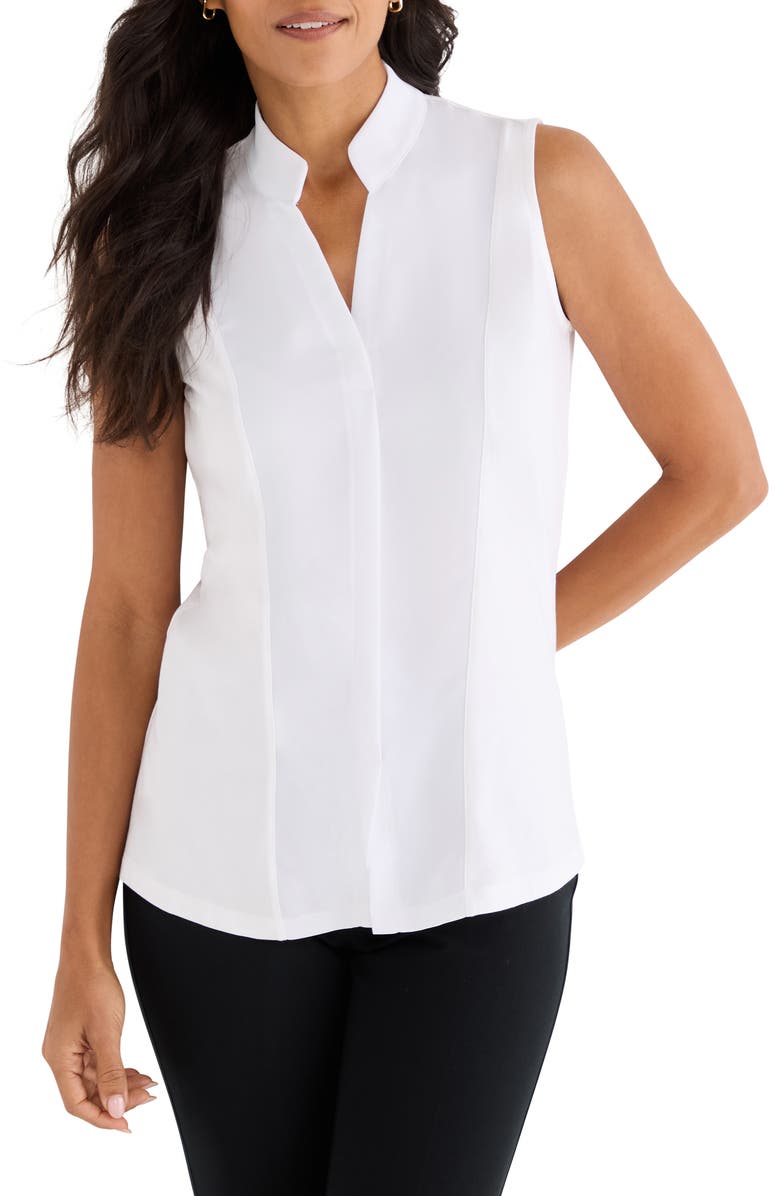 NIC+ZOE Mixed Media Sleeveless Top, Main, color, 