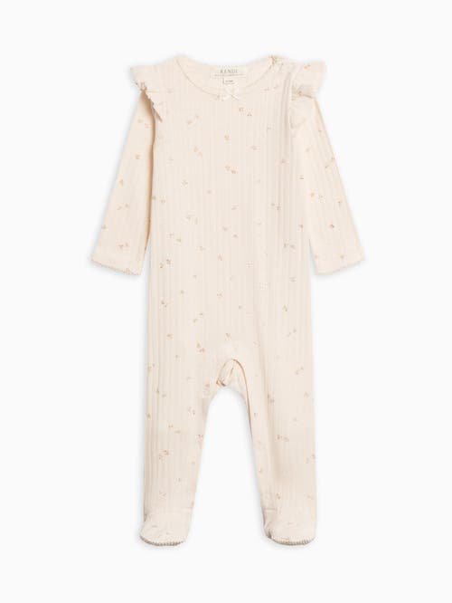 Kendi Addy Pointelle Romper In Neutral