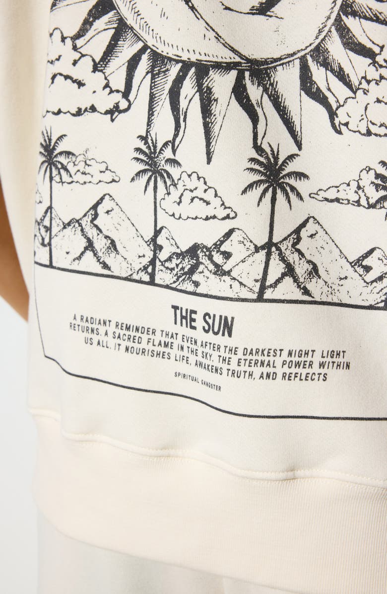 Spiritual Gangster Power of Sun Full Zip Hoodie, Alternate, color, Vintage White