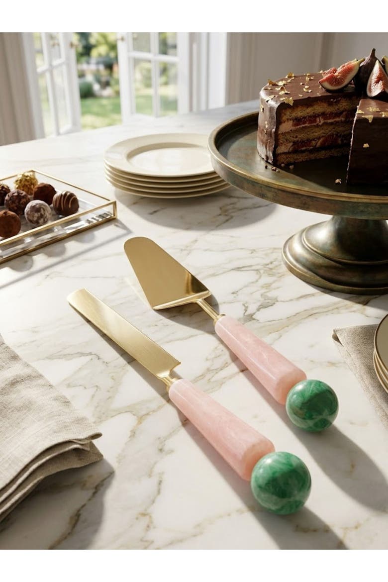Copenhagen Cake Servers, Set of 2, Alternate, color, Multicolored