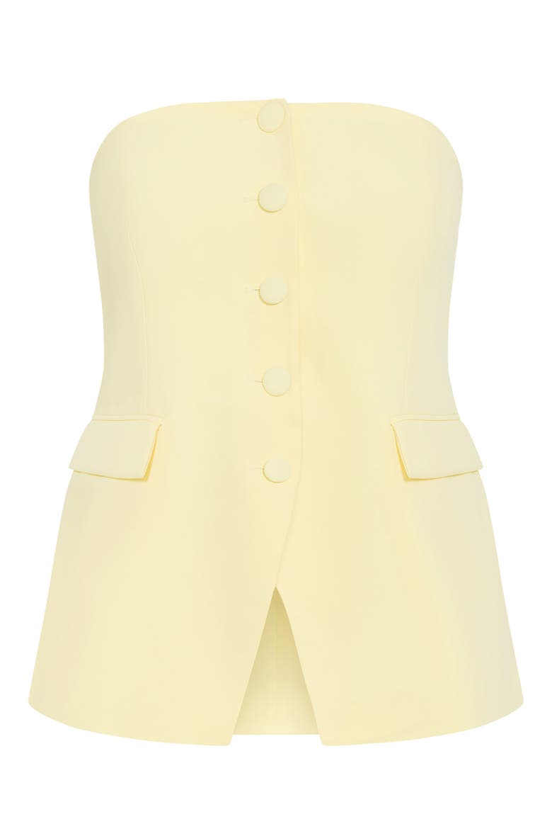 Leah Bustier Strapless Top, Alternate, color, LEMON DROP