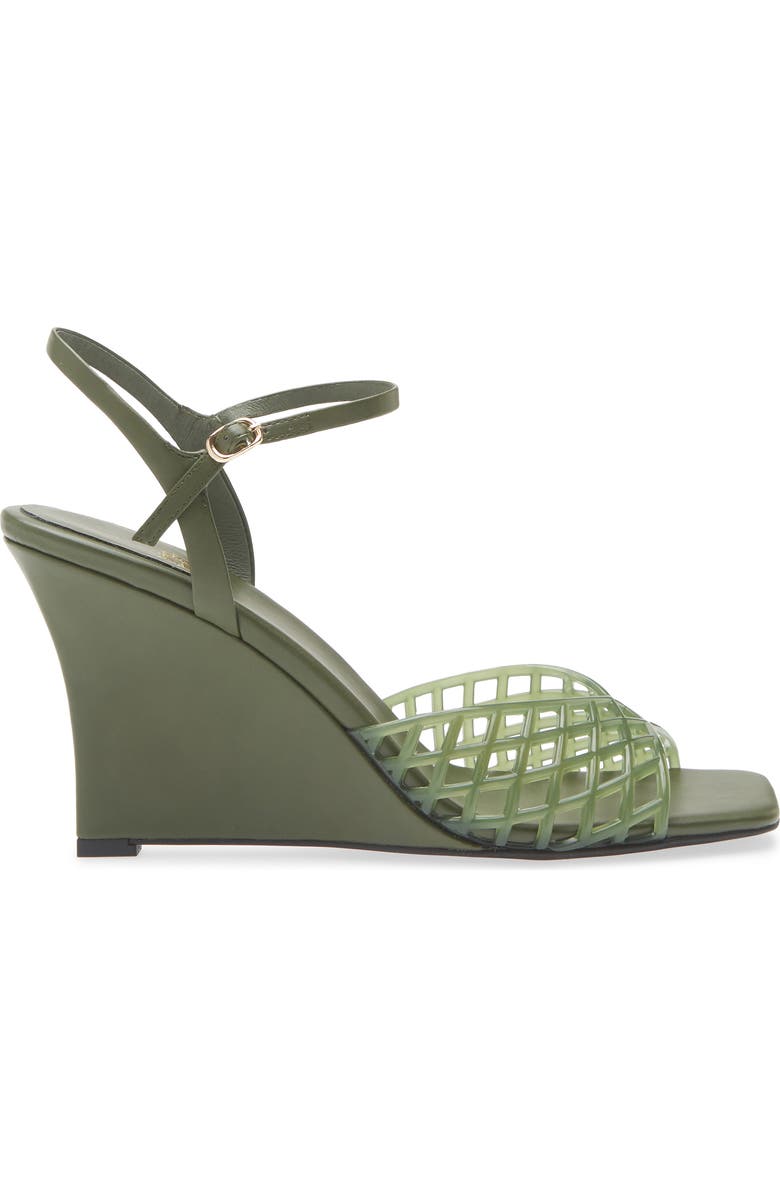 Jeffrey Campbell Bop-It Wedge Sandal, Alternate, color, Olive