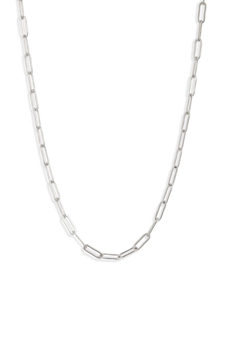 Linked Chain Necklace, Main, color, SILVERDNU