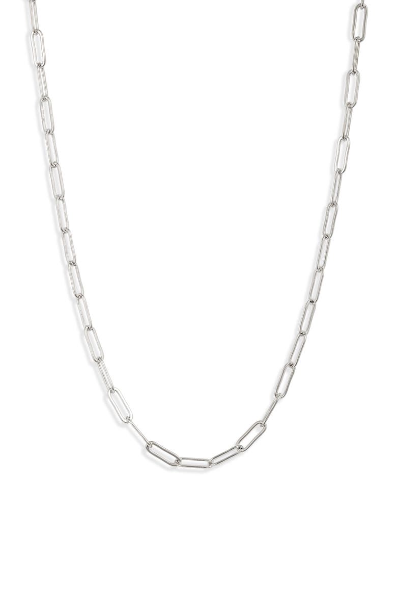 Sterling Forever Linked Chain Necklace, Main, color, 