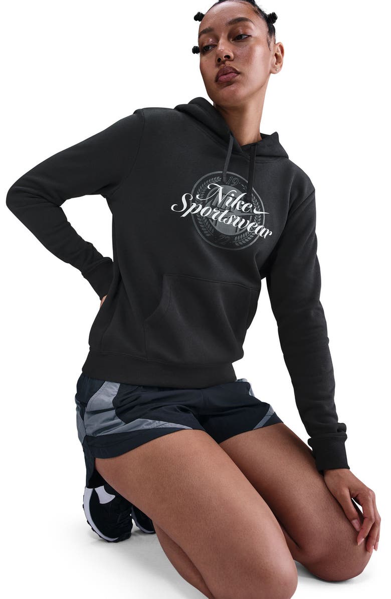 Nike Sportswear Club Fleece Hoodie, Alternate, color, Black