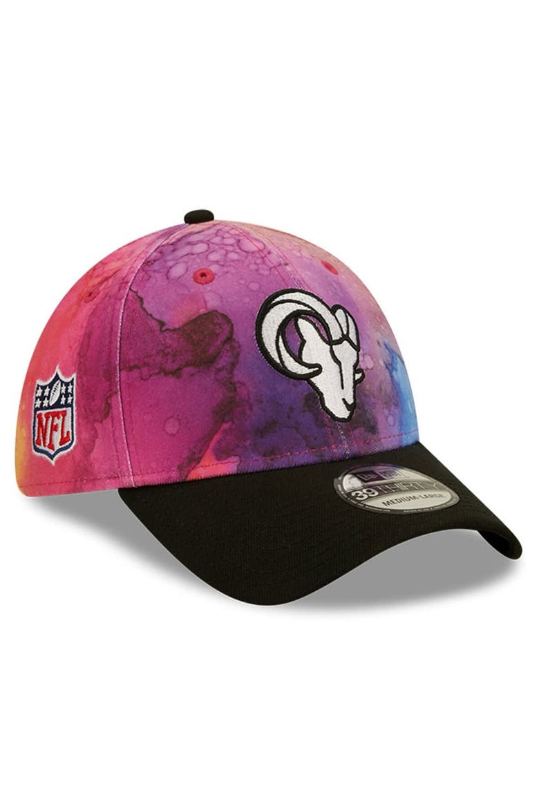 Men's New Era Pink/Black Los Angeles Rams 2022 NFL Crucial Catch 39THIRTY Flex Hat, Main, color, Pink