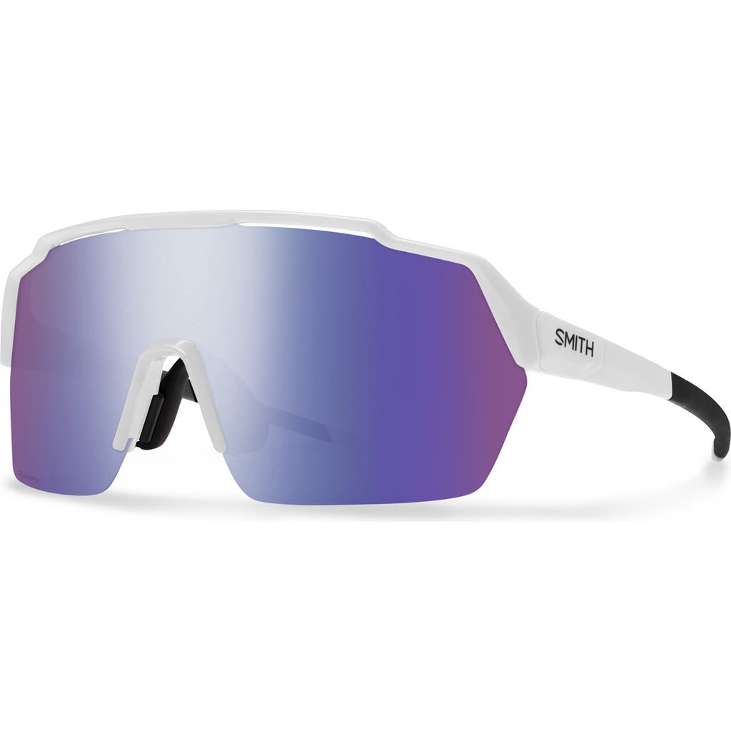 Smith Shift Split Mag™ 139mm Shield Sunglasses In White/chromapop Violet