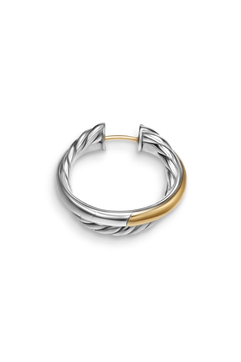 Bold Crossover Hoop Earrings, Alternate, color, STERLING SILVER 14KYG