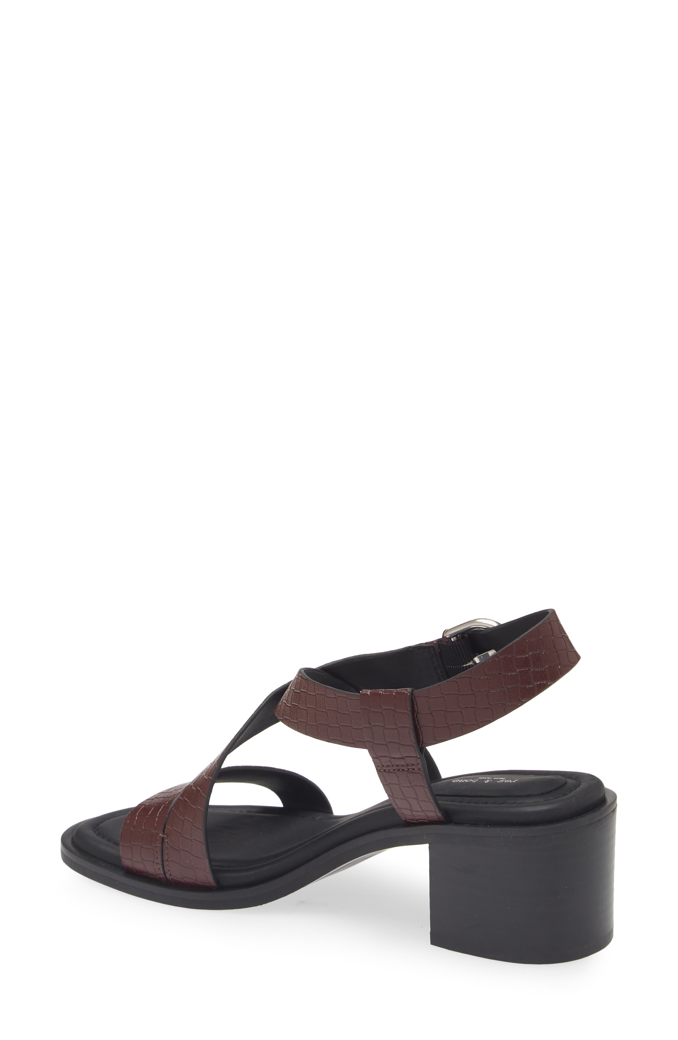 rag & bone Geo Ankle Strap Sandal, Alternate, color, Winebktw
