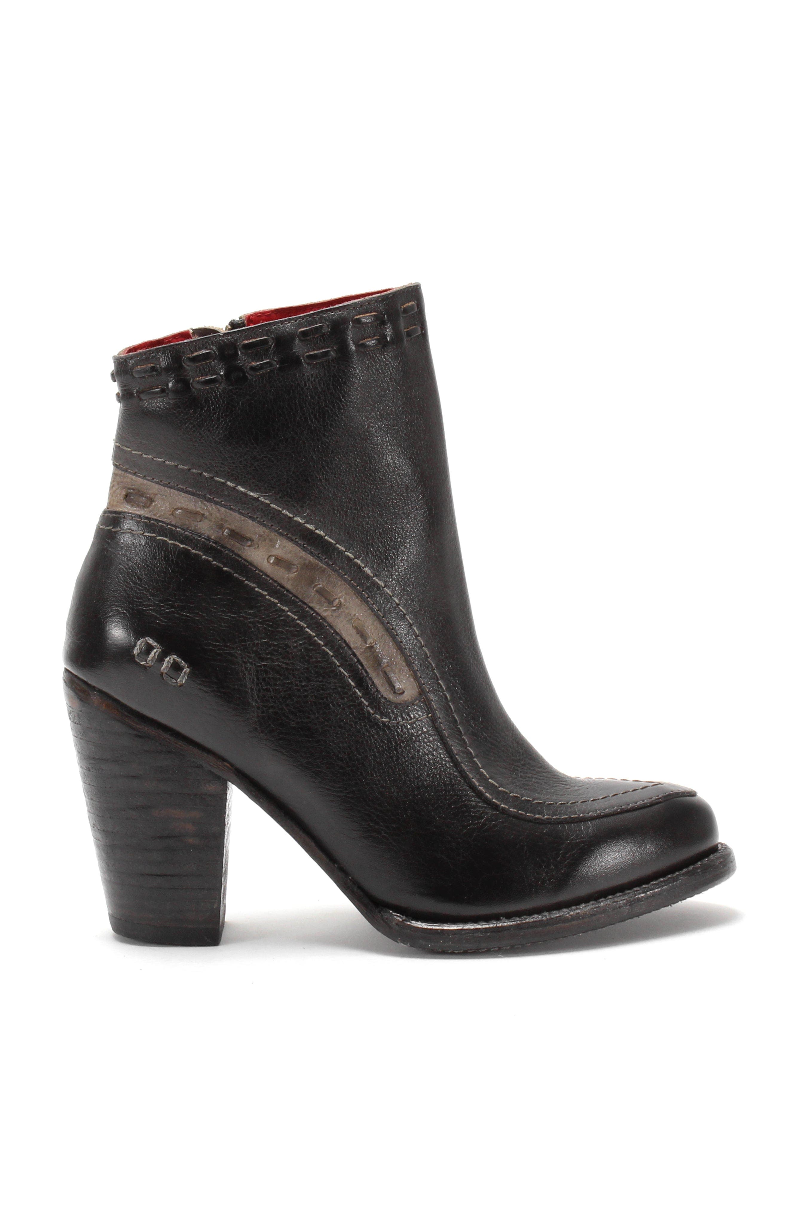 Bed Stu Yuno Heeled Bootie, Alternate, color, Black Icicle Rustic