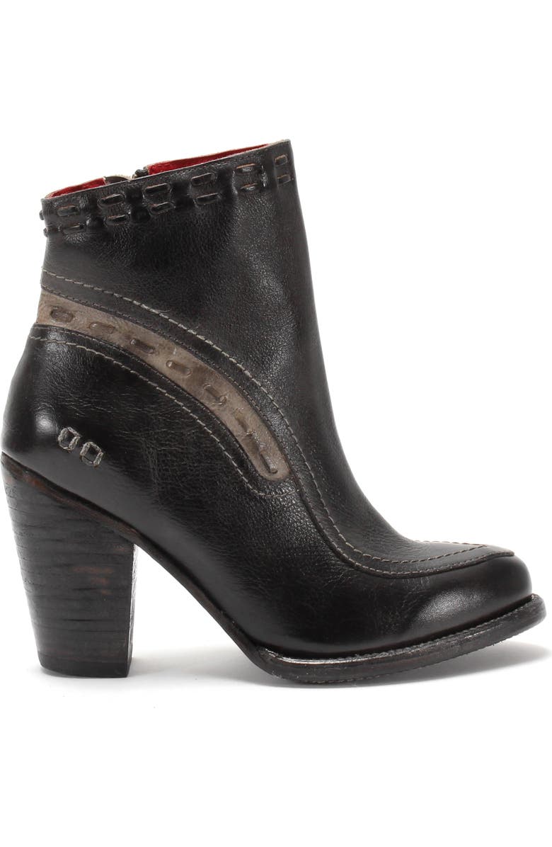 Bed Stu Yuno Heeled Bootie, Alternate, color, Black Icicle Rustic