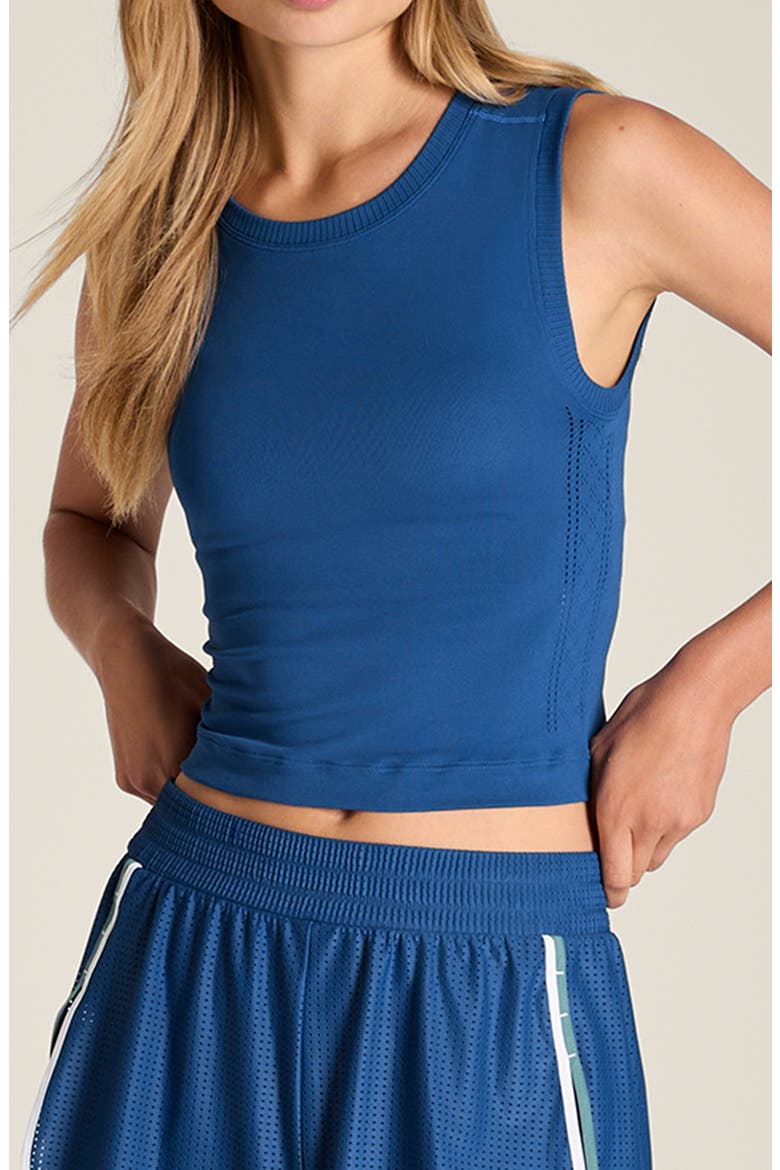 Pro Seamless Pointelle Performance Tank, Main, color, ATLANTIC