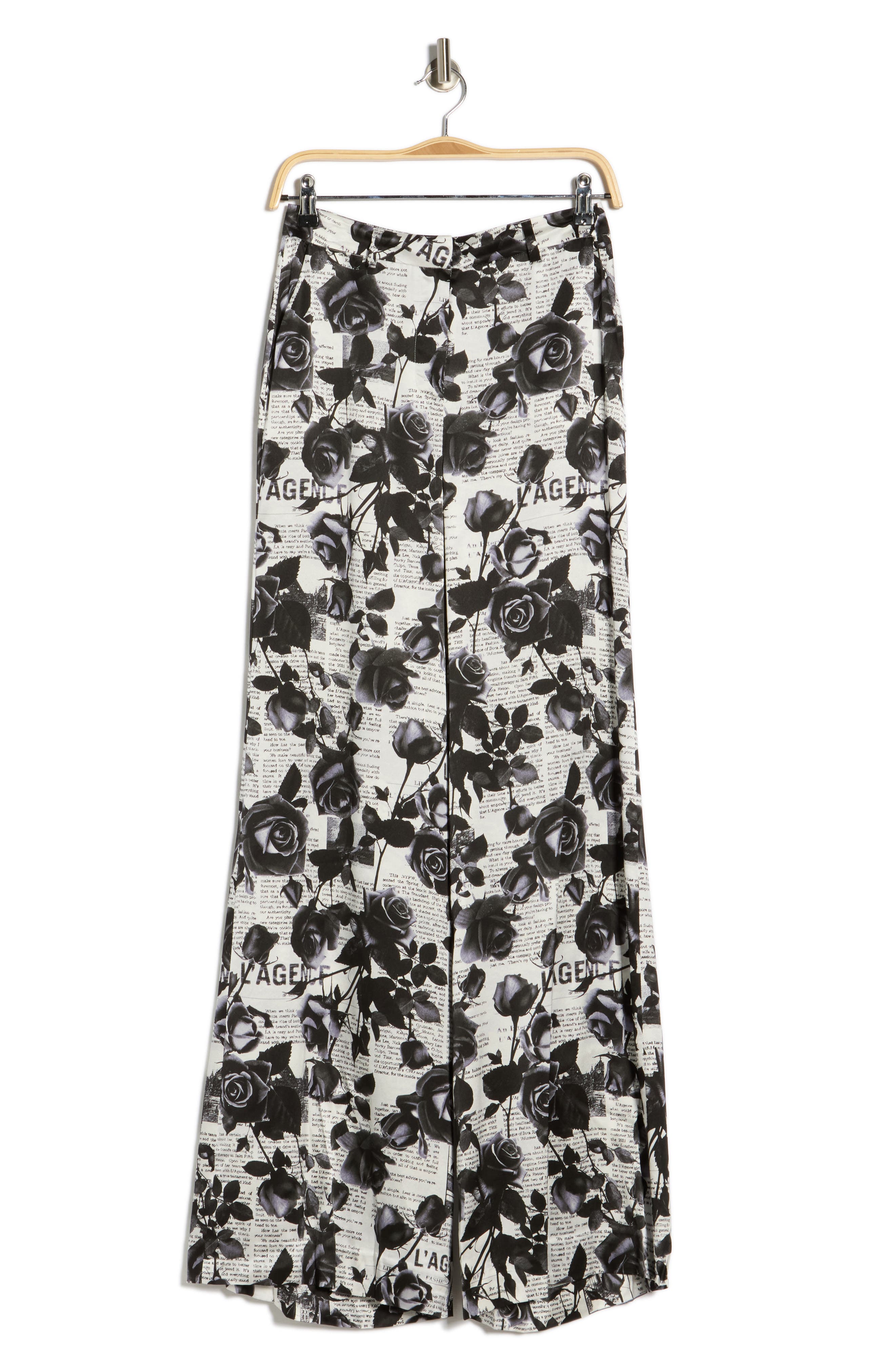 L'AGENCE Gavin Floral Wide Leg Silk Pants