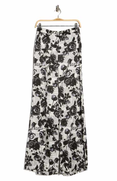 L'AGENCE Gavin Floral Wide Leg Silk Pants