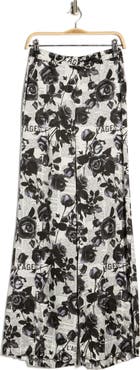 L'AGENCE Gavin Floral Wide Leg Silk Pants