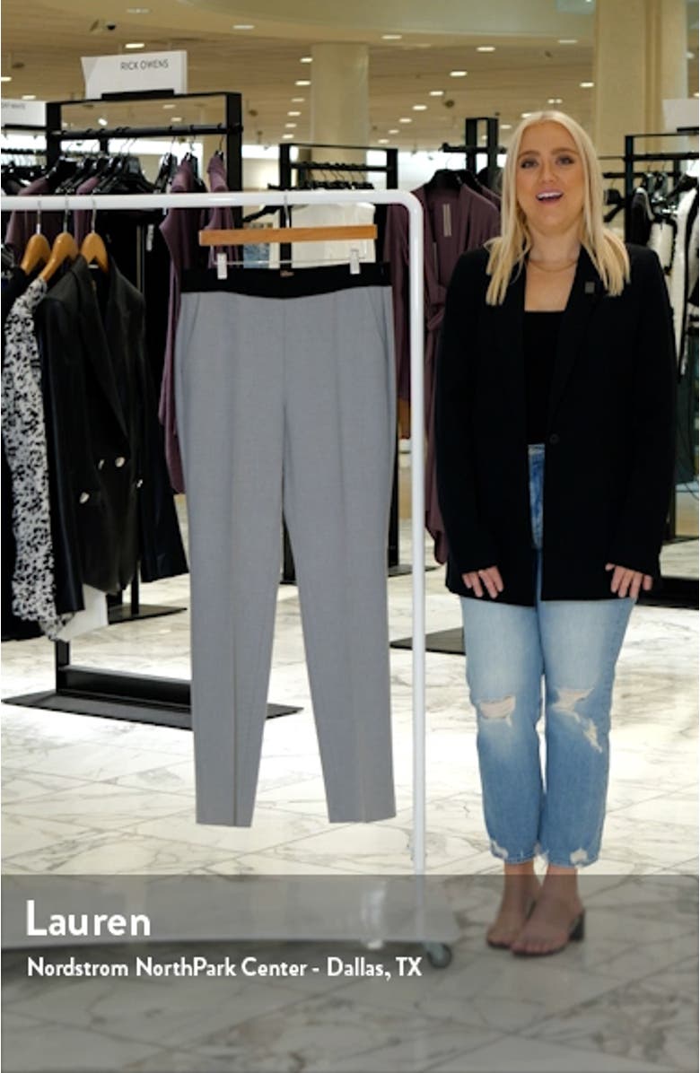 Tubeka Contrast Waist Straight Leg Pants, sales video thumbnail