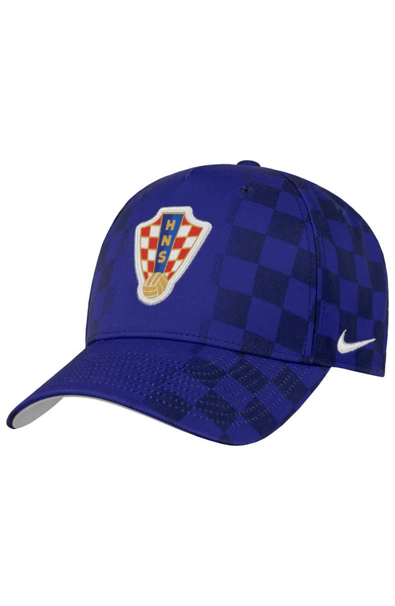 Nike Men's Nike Royal Croatia National Team Rise A-Frame Adjustable Hat, Main, color, Royal