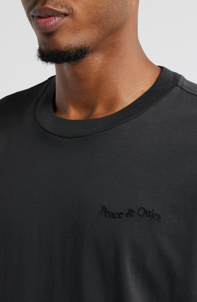 Museum of Peace & Quiet Wordmark Pigment Dyed T-Shirt, Alternate, color,