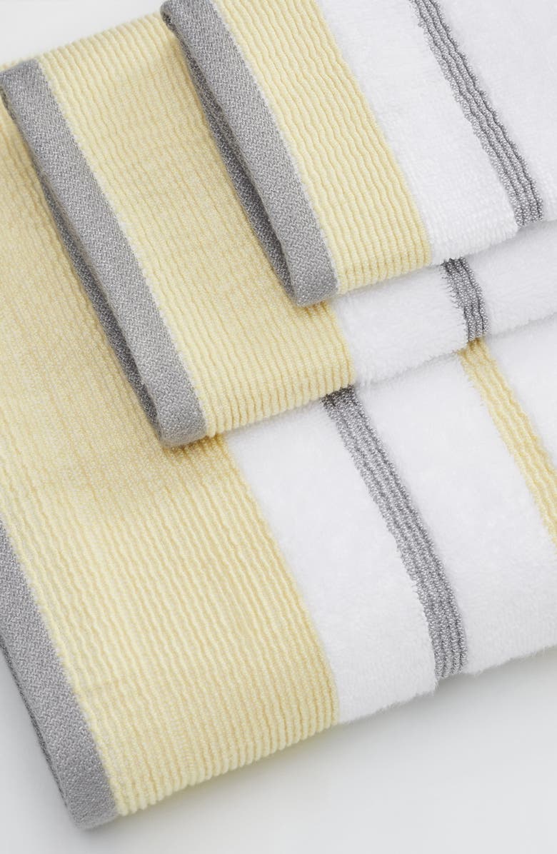Woven & Weft Decorative 2-Pack Bath Towel Set, Alternate, color, Gold / Grey