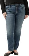 Silver Jeans Co. Elyse Mid Rise Straight Leg Jeans