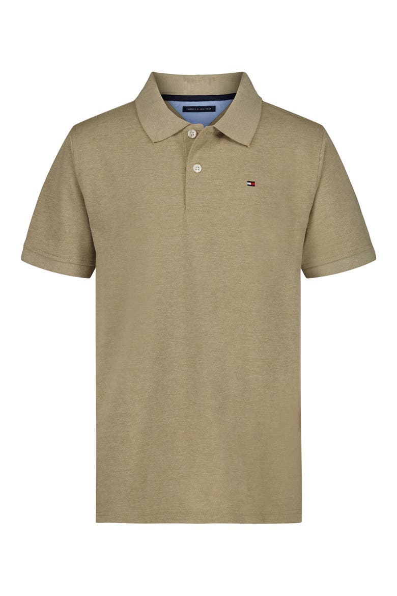 Kids' Ivy Cotton Blend Knit Polo, Main, color, CHINO HEATHER