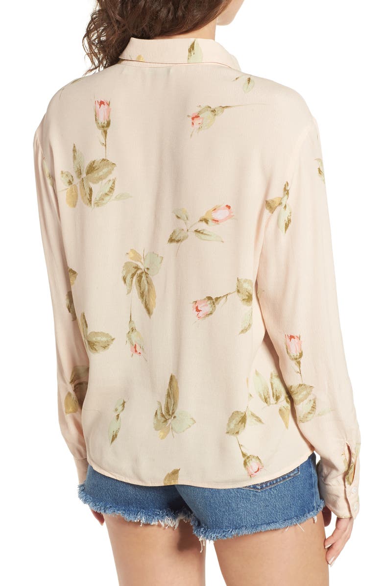 Obey Sinclair Floral Print Shirt, Alternate, color, 