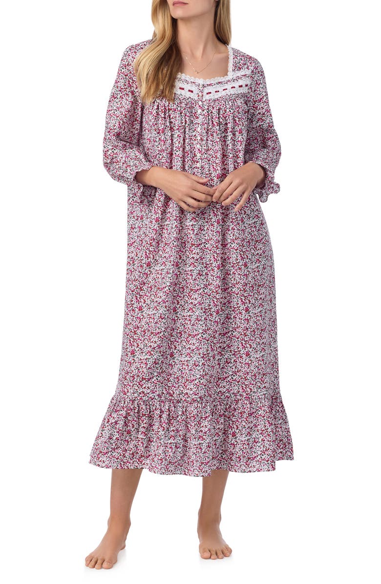 Eileen West Long Sleeve Cotton Ballet Nightgown, Alternate, color, 