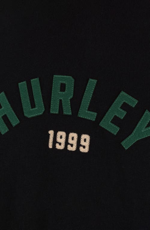 Hurley Worthy Boxy Cotton French Terry Graphic T-shirt In Black