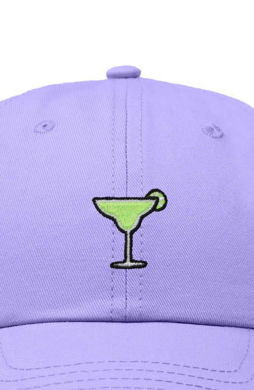 Dalix Margarita Embroidered Dad Hat In Lavender