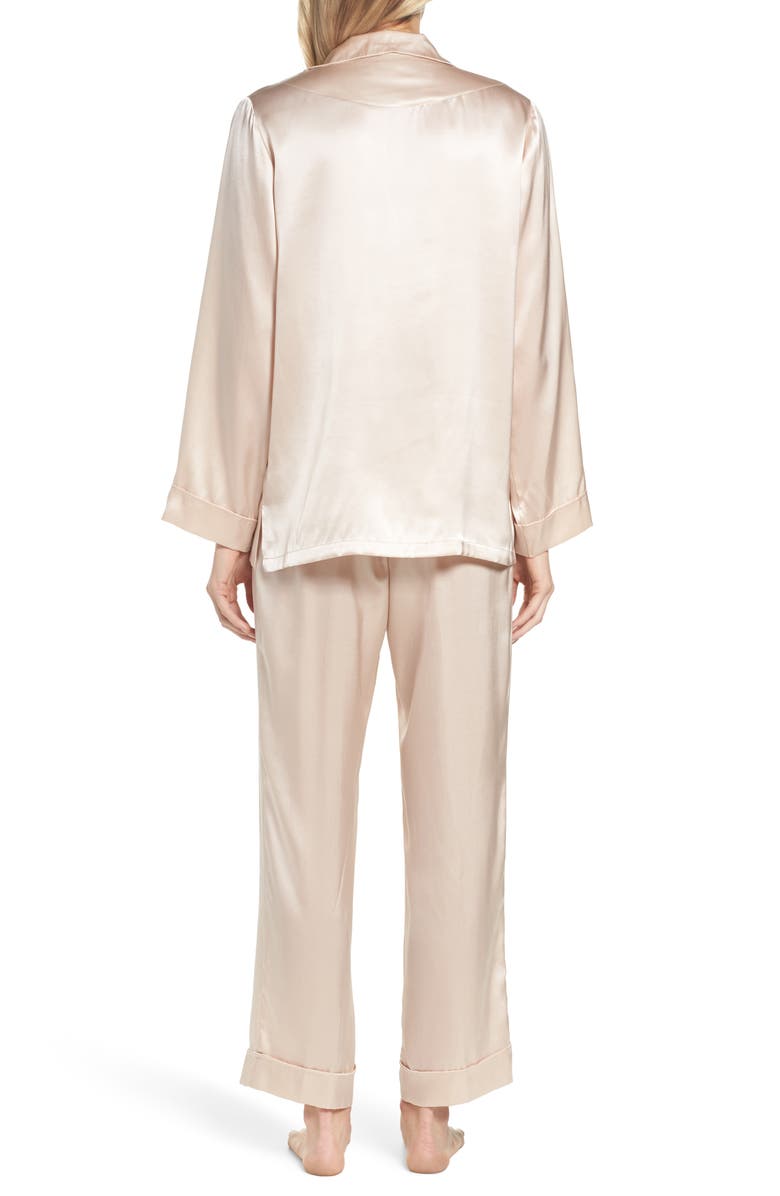 Papinelle Silk Pajamas, Alternate, color, Romance