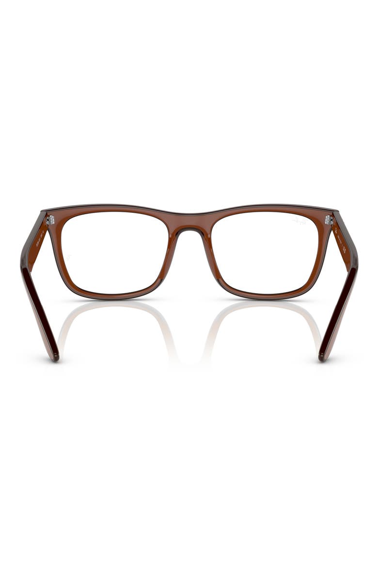 53mm Square Optical Glasses, Alternate, color, BEIGE