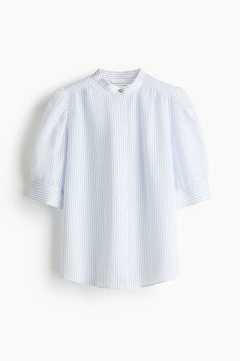 Puff-sleeved Blouse
