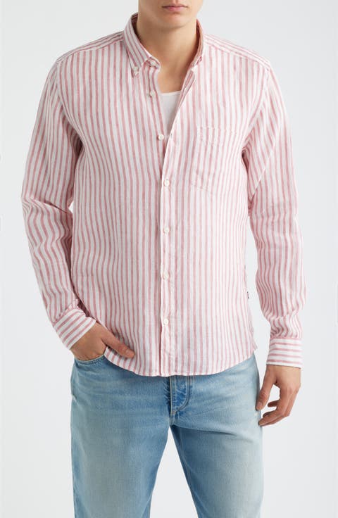 Liam Regular Fit Linen Button-Up Shirt