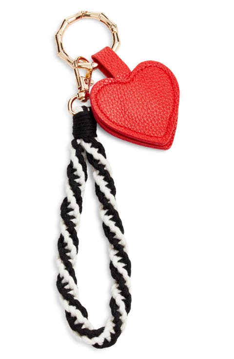 Heart Faux Leather Bag Charm
