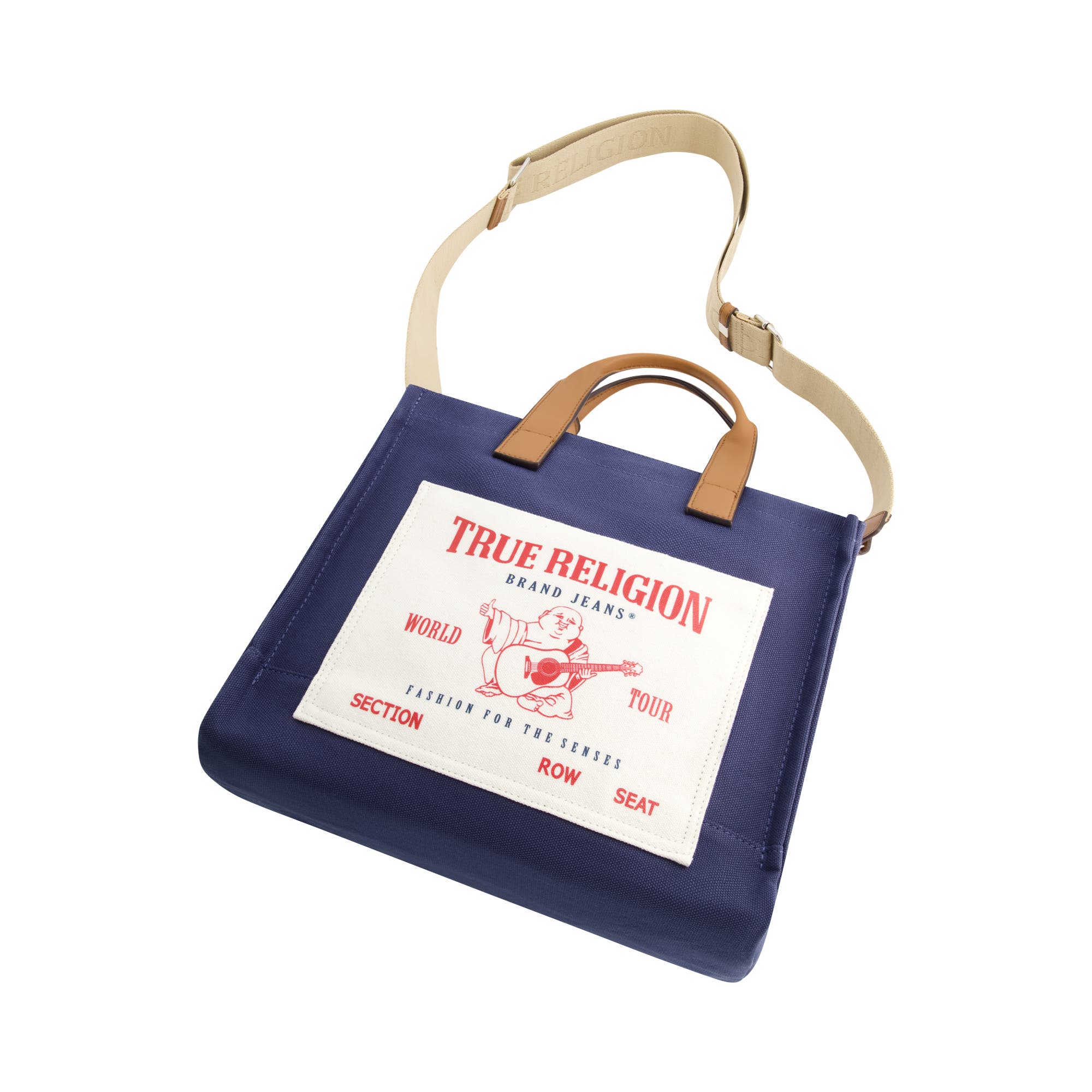 True Religion Medium Buddha Pocket Tote, Alternate, color, Navy