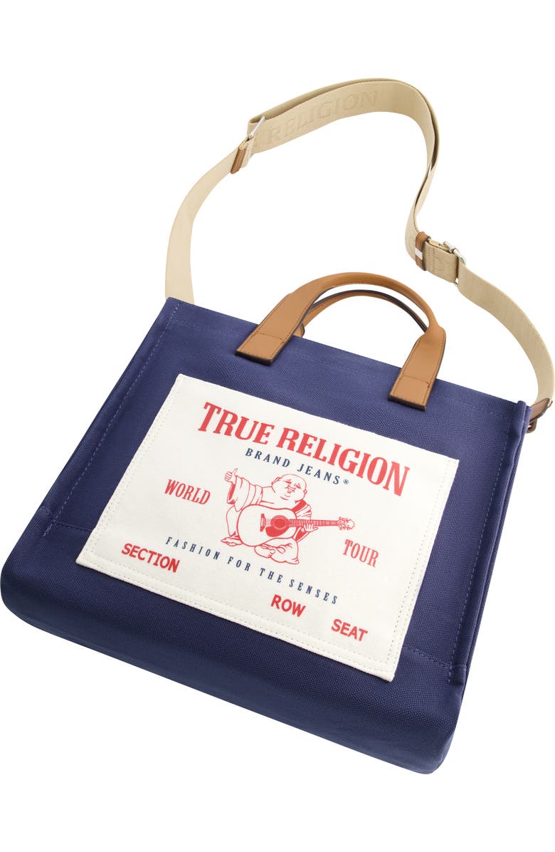 True Religion Medium Buddha Pocket Tote, Alternate, color, Navy