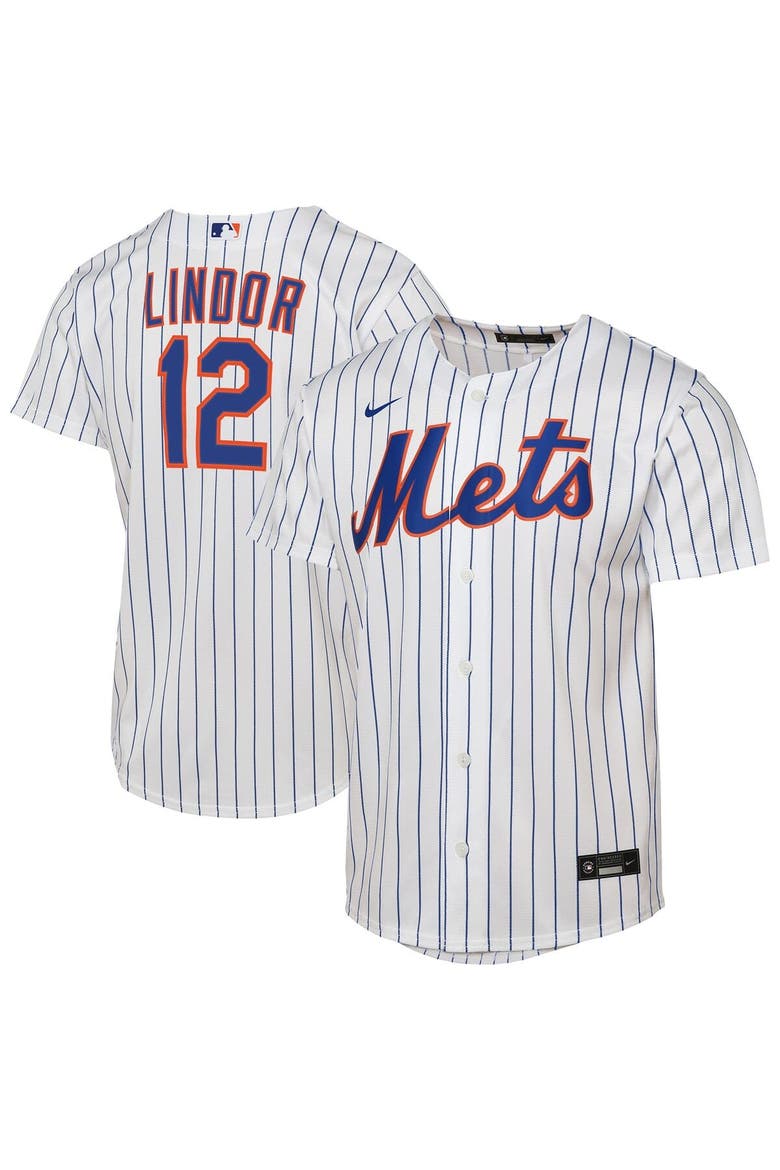 Youth Nike Francisco Lindor White New York Mets Home Replica Player Jersey, Main, color, White