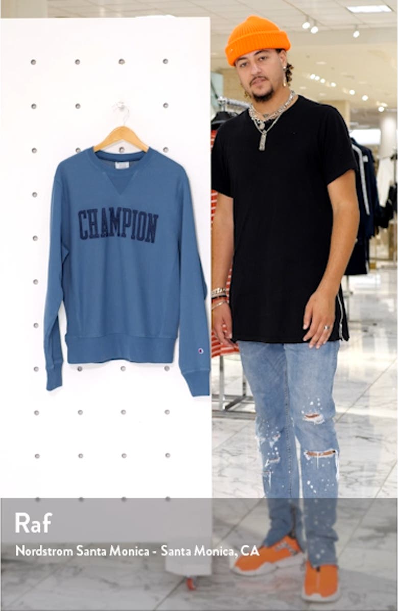 Logo Appliqué Crewneck Sweatshirt, sales video thumbnail